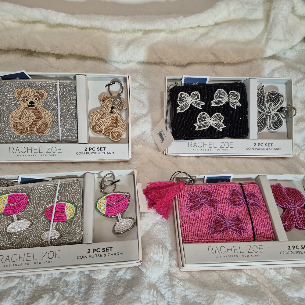 Rachel Zoe Coin Purse & Charm Set